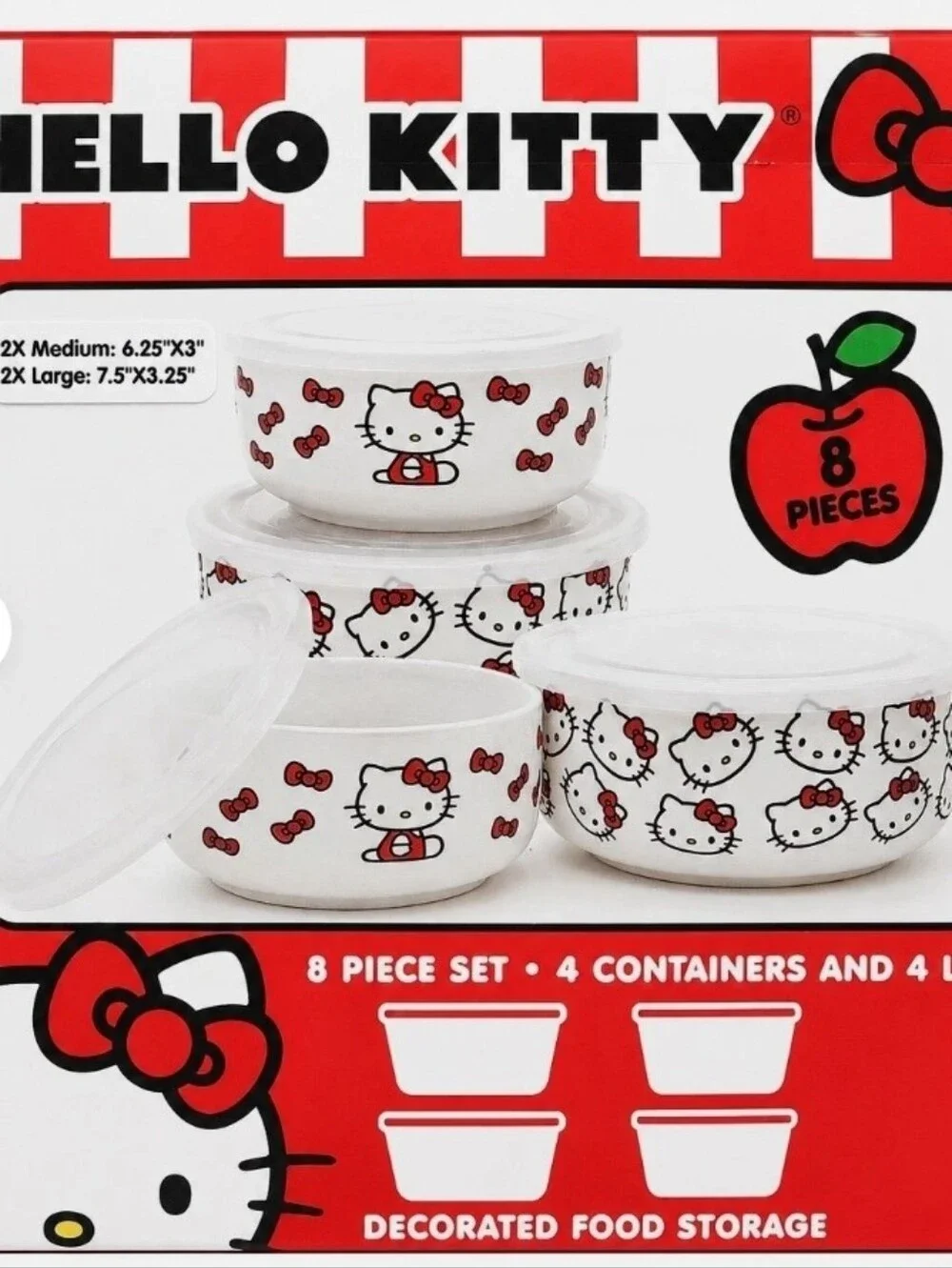 Peanut Ceramic Food Storage Bowls 4 Bowl With Venting Lids Set